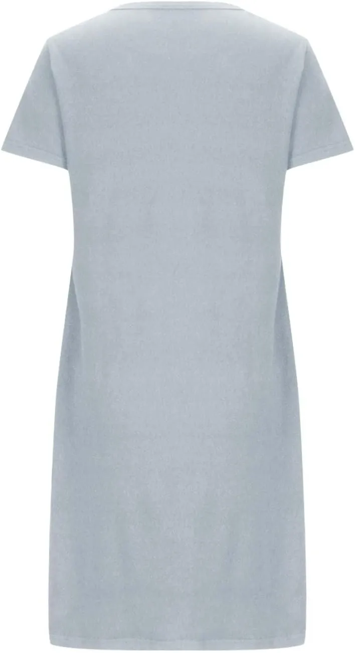 2024 Comfy Dragonfly Graphic Nightgowns for Women Lounge Nightdress Short Sleeve Sleep Shirt Loose Fit Lounge Pajamas