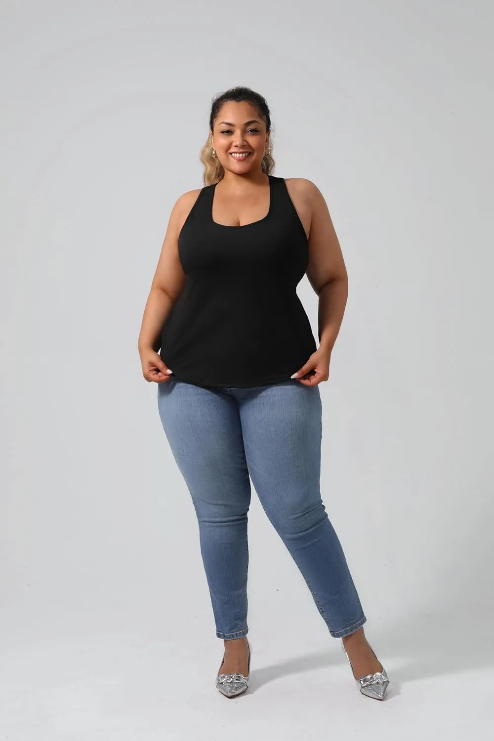 3-Pack Plus Size Women's Casual Sports Tank Top,Breathable and Soft, for Sports and Daily Life Wear,Yoga