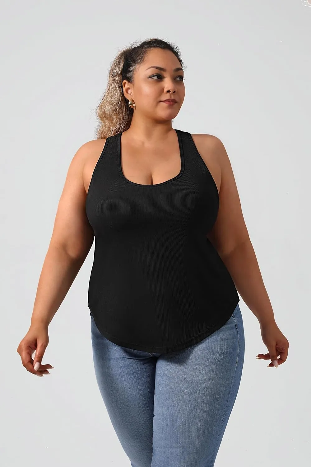 3-Pack Plus Size Women's Casual Sports Tank Top,Breathable and Soft, for Sports and Daily Life Wear,Yoga
