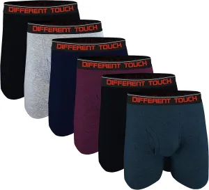 6 Men's Big and Tall USA Classic Design ComfortFlex Waistband Long Length Boxer Briefs Underwear