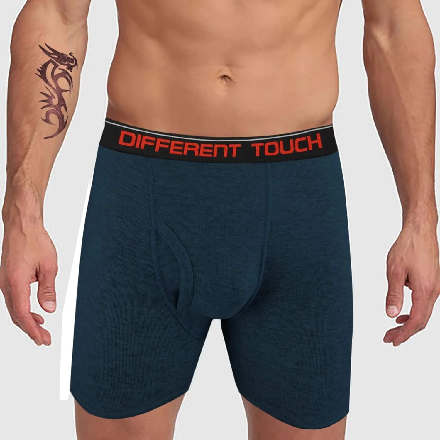 6 Men's Big and Tall USA Classic Design ComfortFlex Waistband Long Length Boxer Briefs Underwear