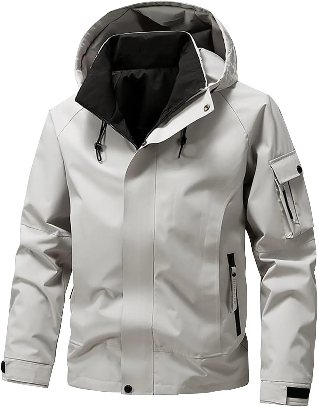 ADHOWBEW Wind Breaker Jackets Mens Outerwear Sun Protection Waterproof Hooded Lightweight Windbreaker, Coat