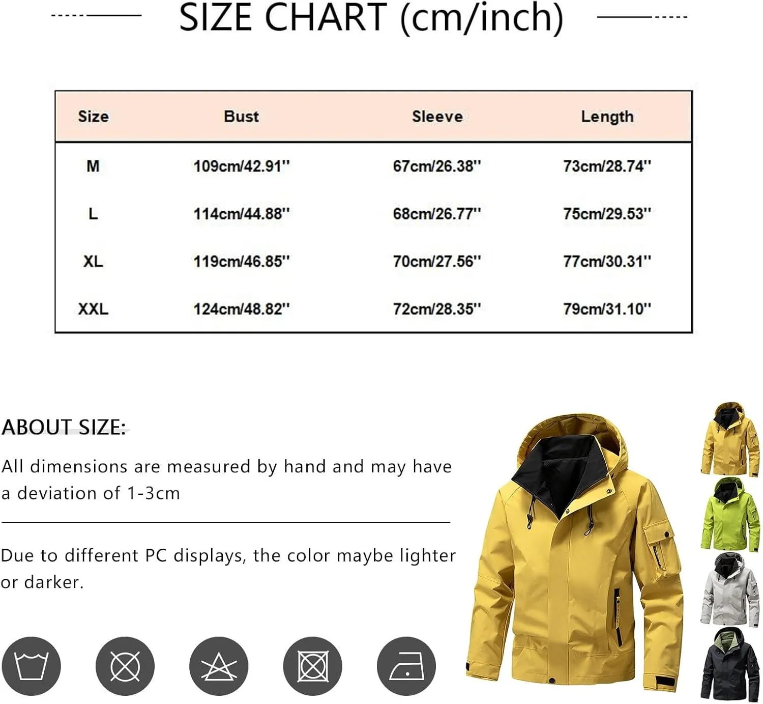 ADHOWBEW Wind Breaker Jackets Mens Outerwear Sun Protection Waterproof Hooded Lightweight Windbreaker, Coat