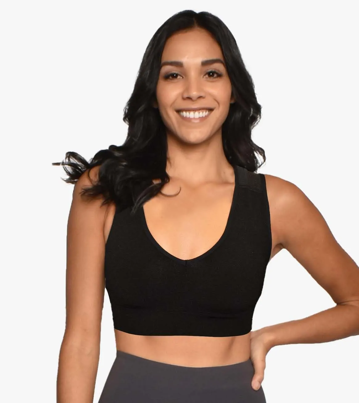 ALIGNMED AlignMe Pullover Posture Sports Bra - Corrective Support for Improved Posture and Comfortable Wear