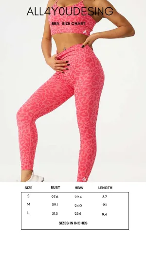 ALL4YOUDESIGN Sports Bra, High Support Sports bra, Cheetah Sports Bra,High Impact Sports Bra, Blue cheetah print sports bra,Women Girls Sports Bra Workout Sports Bras.