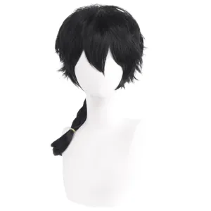 Anime Comic Game Wind Breaker Cosplay Wigs Jo Togame Synthetic Wig Hairs (Black)