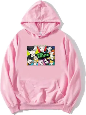 Anime Wind Breaker Hoodie Costume Sweater Jacket Sweatshirt Fleece Pullover