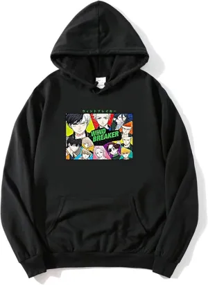 Anime Wind Breaker Hoodie Costume Sweater Jacket Sweatshirt Fleece Pullover