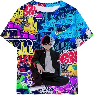 Anime Wind Breaker T-Shirt Tops Tee Short Sleeve Costume Cosplay