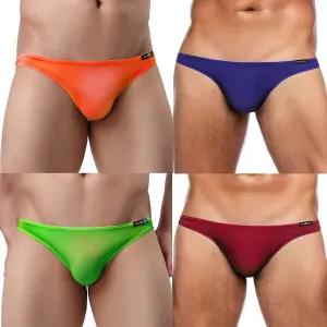 Avidlove Underwear Men's 4 Pack Classic Low Rise Stretchy Hip Briefs Bikini