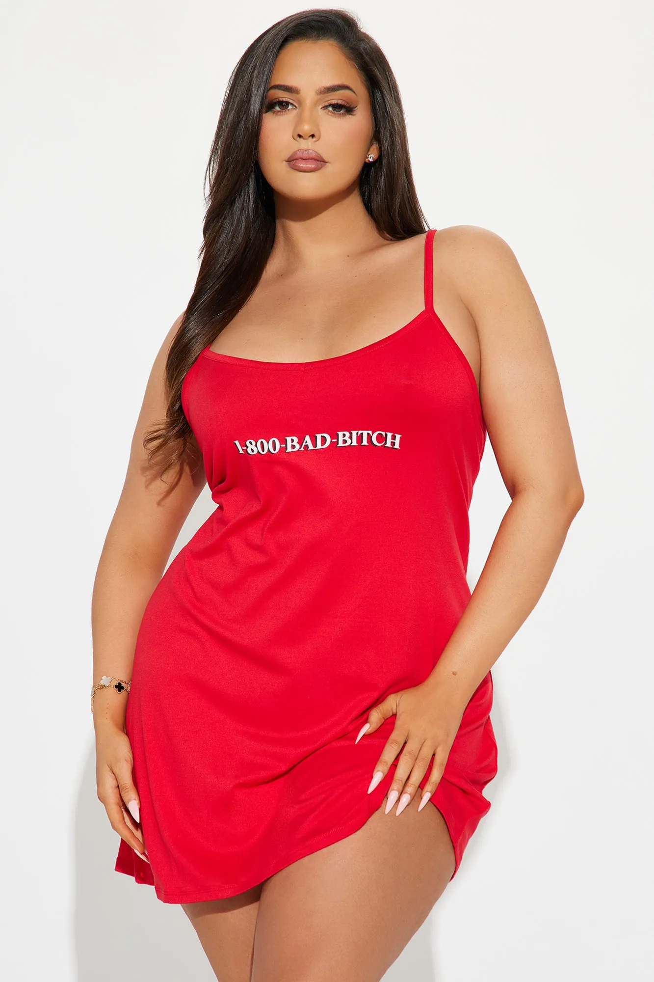 Bad Bitch PJ Robe Set - Red