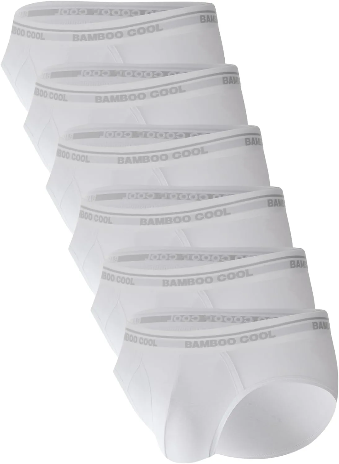BAMBOO COOL Mens Breathable Soft Underwear Open-fly Classic Briefs, Tag-free