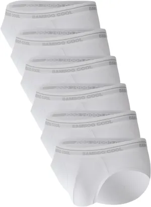 BAMBOO COOL Mens Breathable Soft Underwear Open-fly Classic Briefs, Tag-free