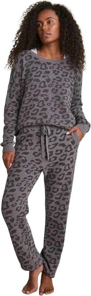 Barefoot Dreams CozyChic Ultra Lite Barefoot in The Wild Track Pants for Women, Luxury Loungewear, Gym Track Bottoms