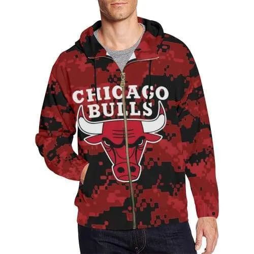 Basketball Chicago Hoodies - Pullover Sport Basketball Red 3D Hoodie