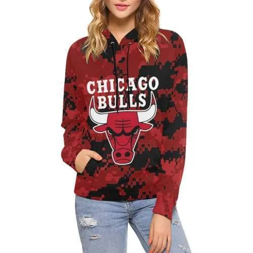 Basketball Chicago Hoodies - Pullover Sport Basketball Red 3D Hoodie