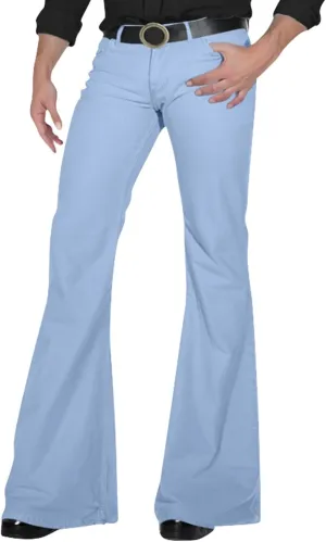 Bell Bottom Vintage Disco Pants for Men Slim Fit Twill Flared Trousers Classic 70s Stretch Wide Leg Pants Clubwear