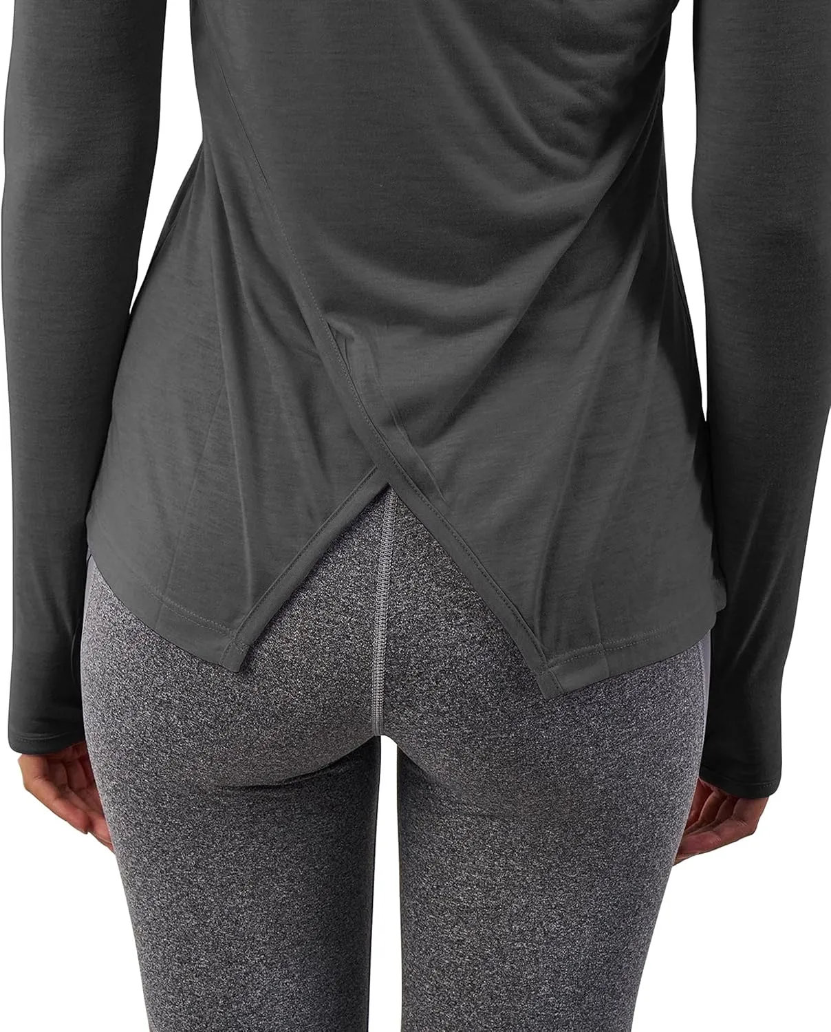 Bestisun Long Sleeve Yoga Workout Tops Lightweight Thumbhole Shirts Athletic Wear for Women