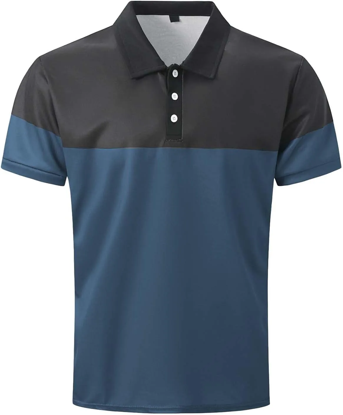 Big and Tall Striped Athletic Collared Shirt for Men Outdoor Casual Short Sleeve Fashion Splicing Tennis Polos Shirts