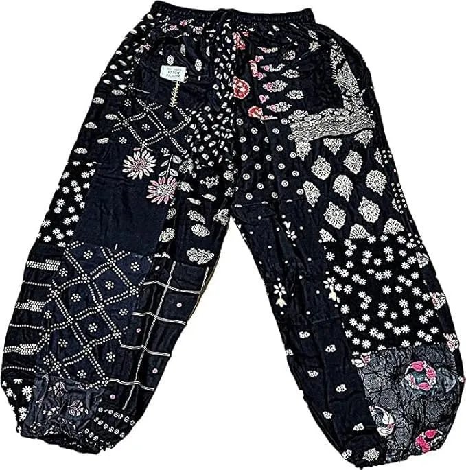 Bohemian Patchwork Harem Pant, Yoga Pants, Beach wear Pants, Casual Yoga Pants, Summer Gypsy Pants.