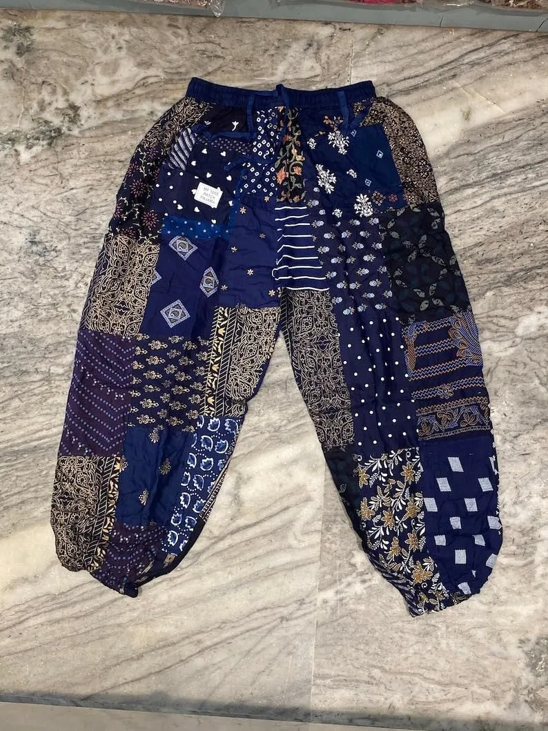Bohemian Patchwork Harem Pant, Yoga Pants, Beach wear Pants, Casual Yoga Pants, Summer Gypsy Pants.