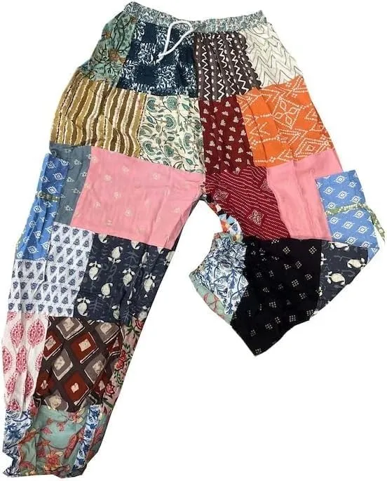 Bohemian Patchwork Harem Pant, Yoga Pants, Beach wear Pants, Casual Yoga Pants, Summer Gypsy Pants.
