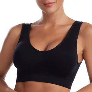 Bras for Women Cozy Wireless Sports Bra Seamless Full Coverage No Underwire Bra with Removable Pads for Everyday