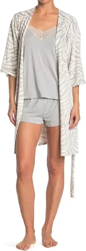 Cami & Shorts & Robe Pajama Set