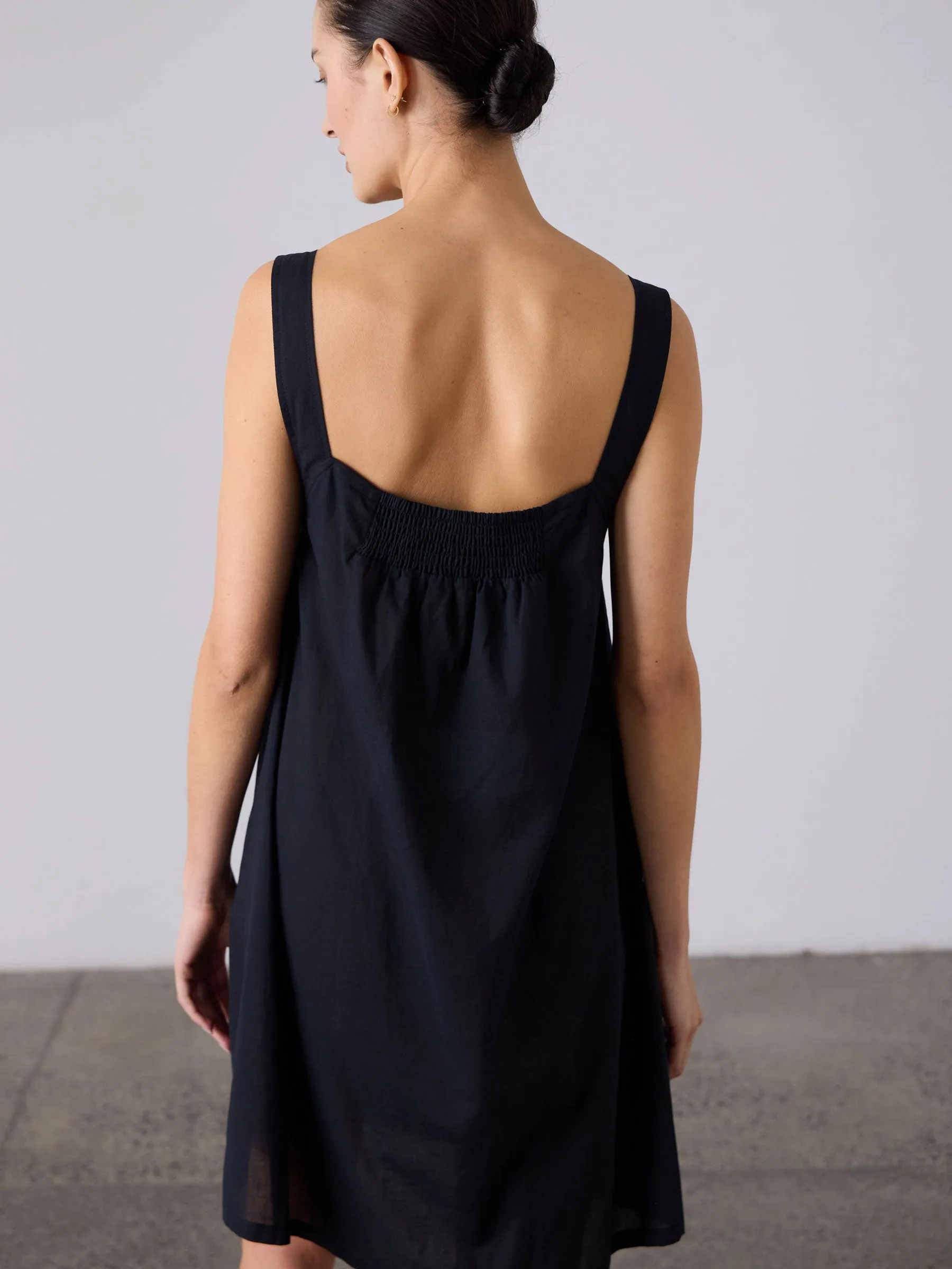 Camilla Camisole Nightgown - Black