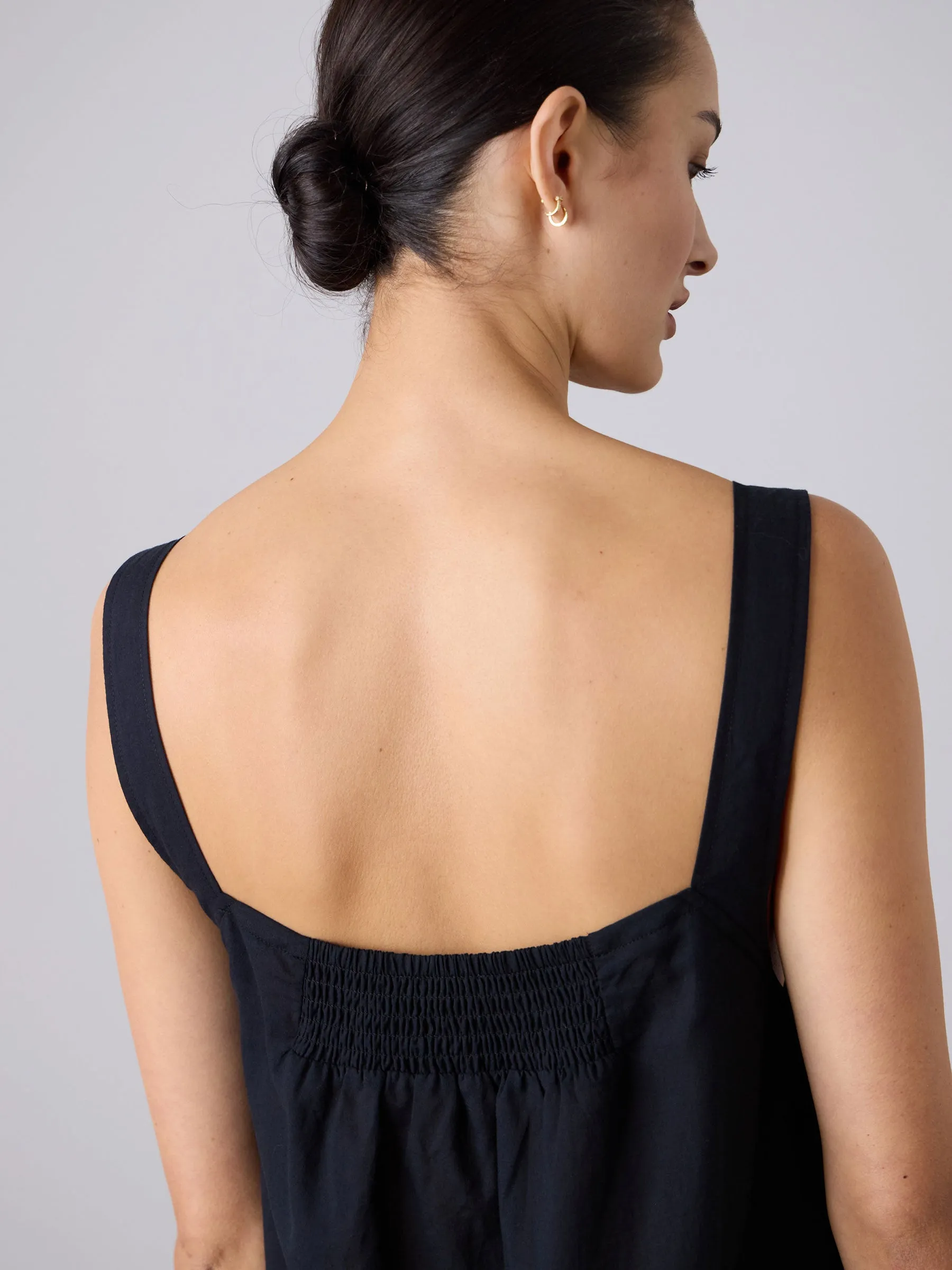 Camilla Camisole Nightgown - Black