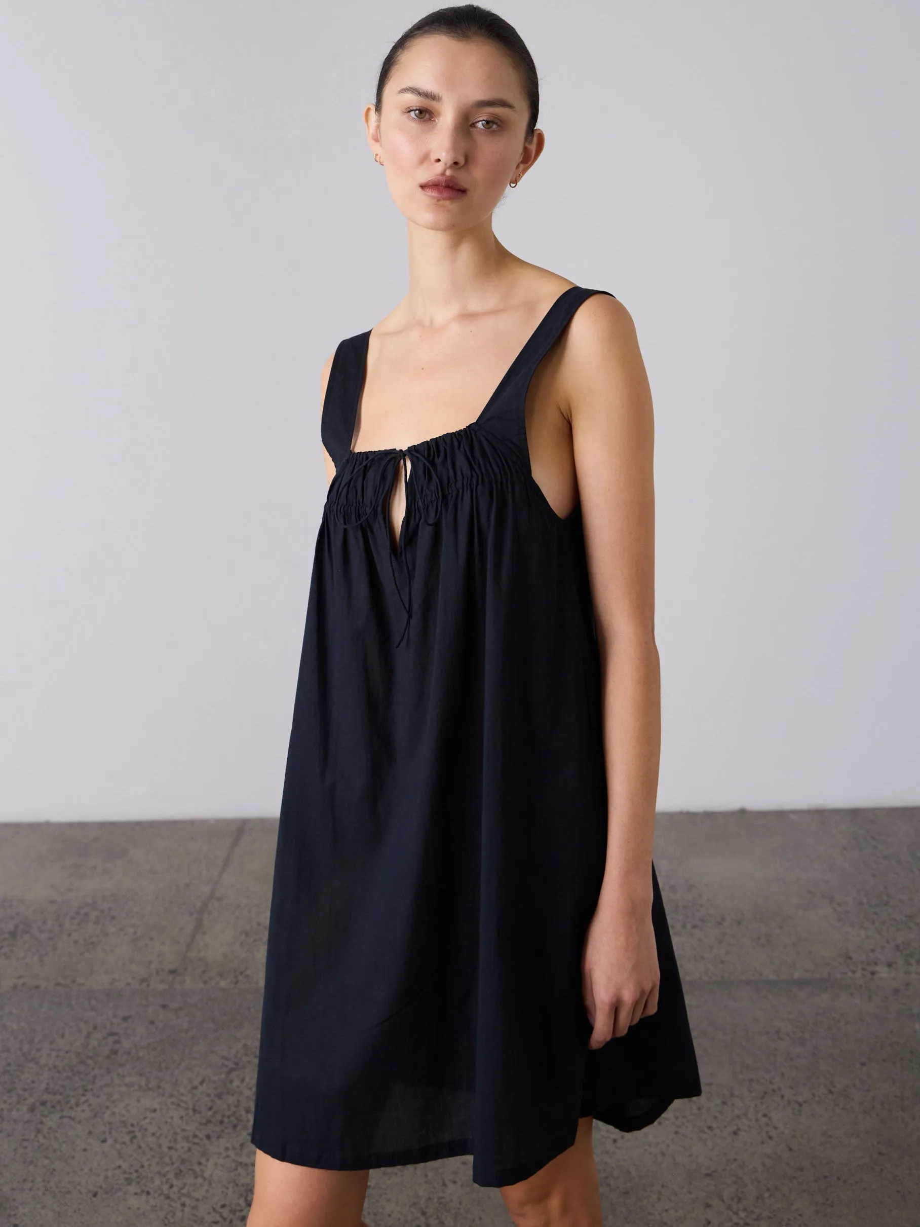 Camilla Camisole Nightgown - Black