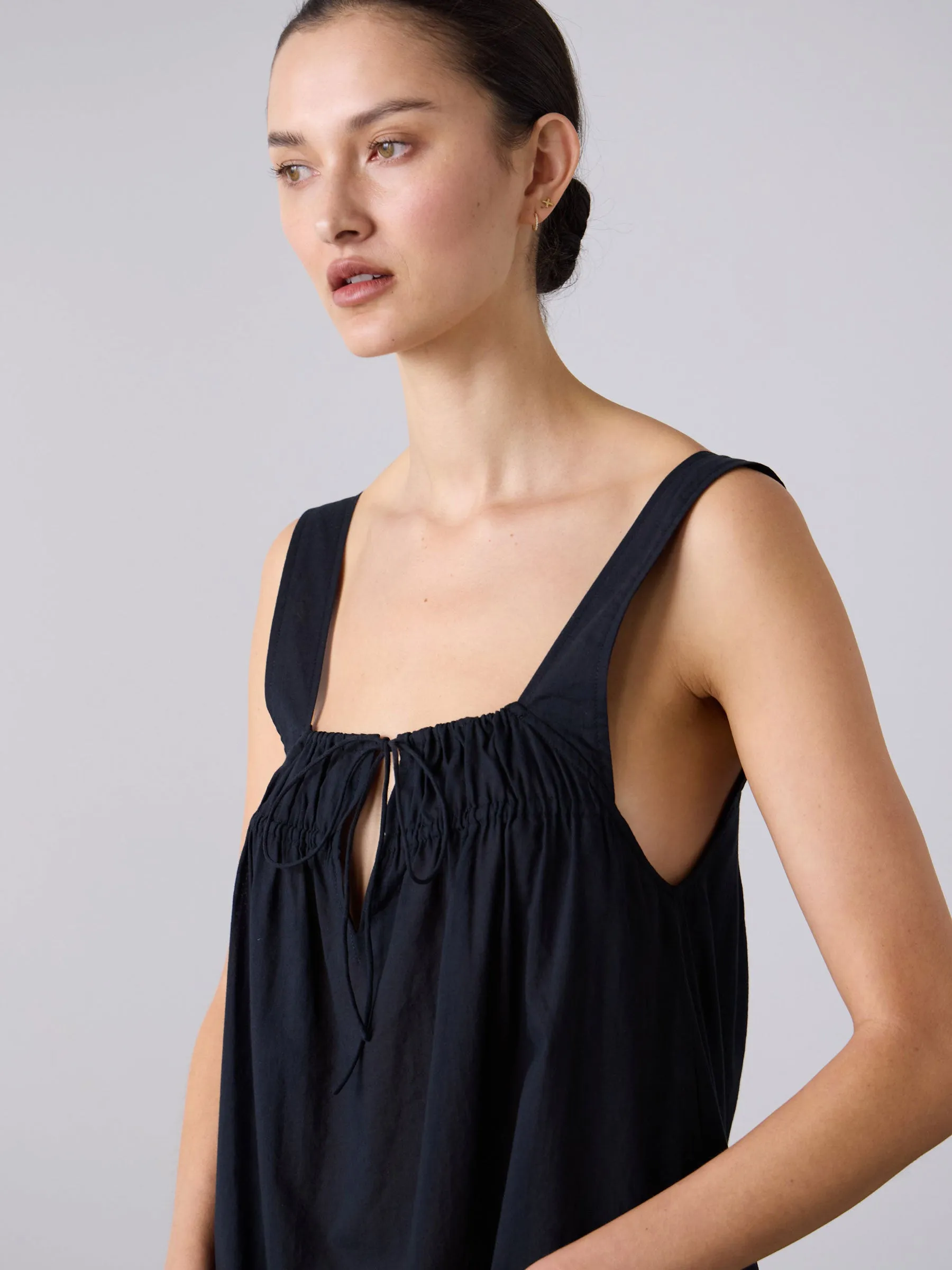 Camilla Camisole Nightgown - Black