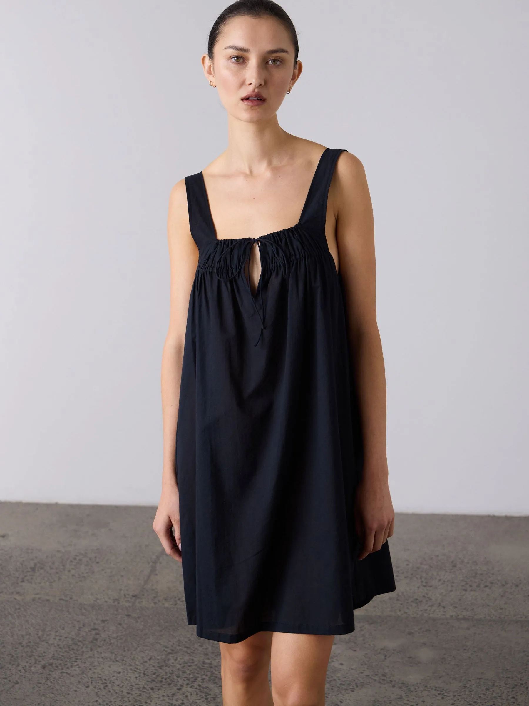 Camilla Camisole Nightgown - Black