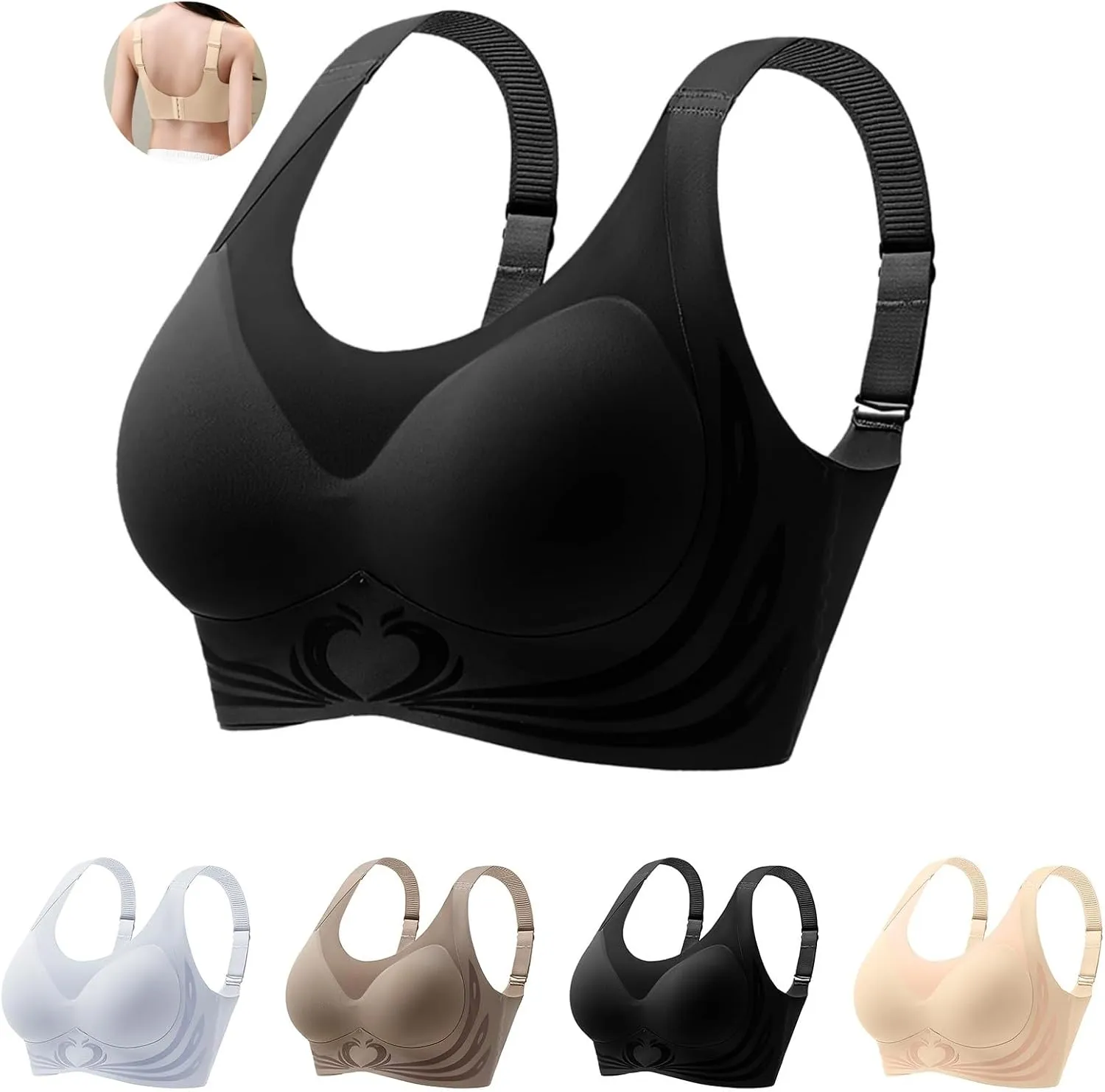 Caralush Bra Lushfitting Powerful Push-up Seamless Bra Smoothing No Underwire Anti Sagging Super Gather Bras Old Woman