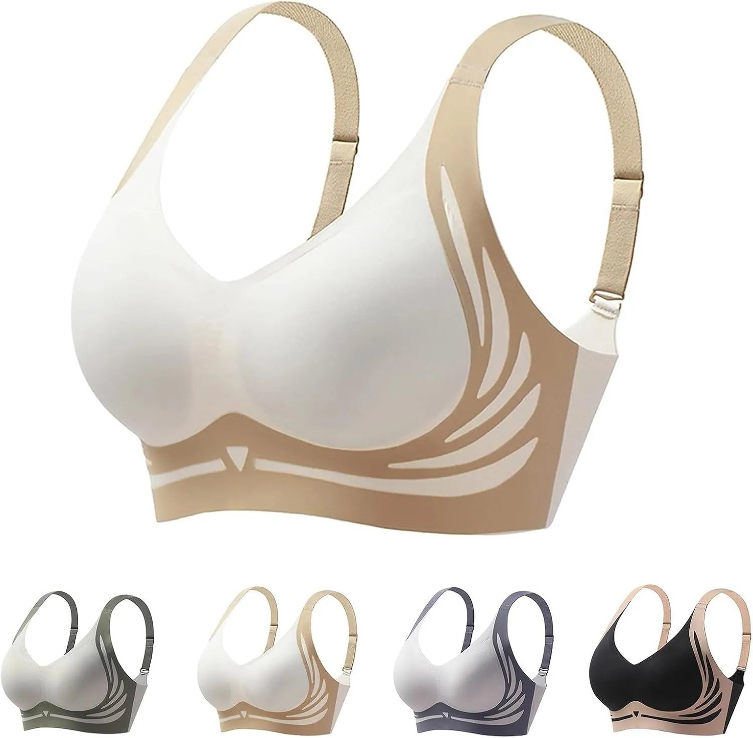 Caralush Bra Wmstylist Lushfitting Comfort Powerful Push-Up Camixs Bra Seamless Wireless Anti-Sagging Bralettes