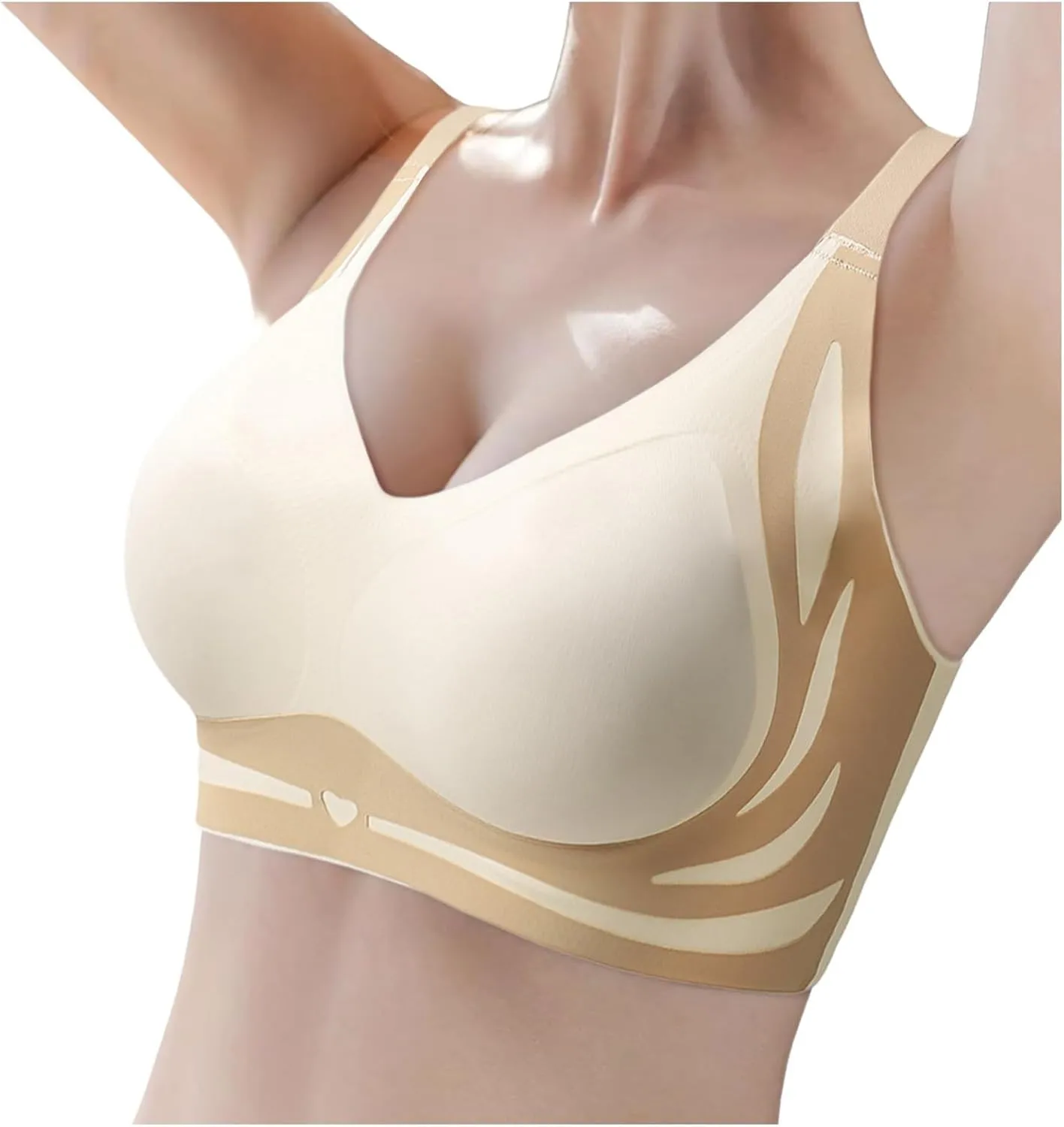 Caralush Pushup Bra, Lifting Bras for Sagging Breasts Super Gather Bra Wireless Push-Up Bra for Women Everyday