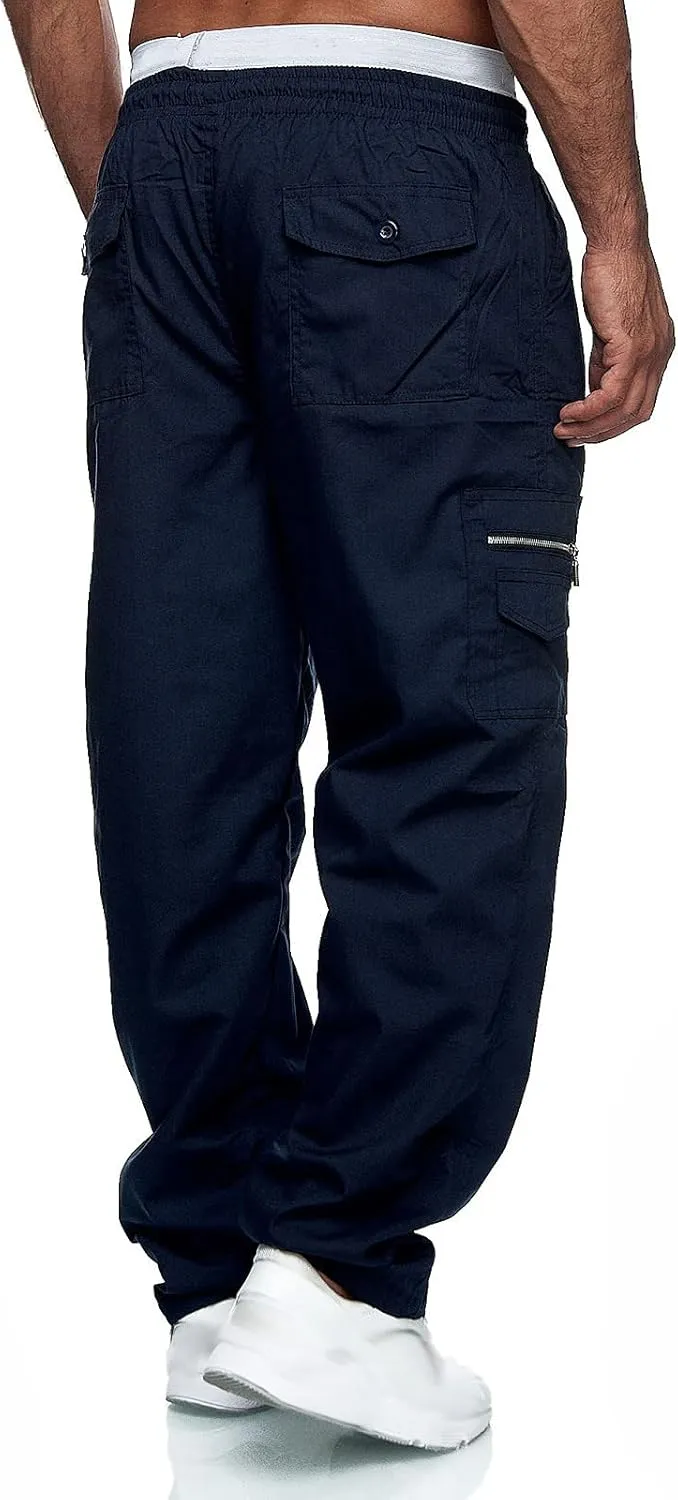 Cargo Pants for Men BaggyMens Cargo Sweatpants with PocketsLounge Pants Elastic WaistTrousersFashion