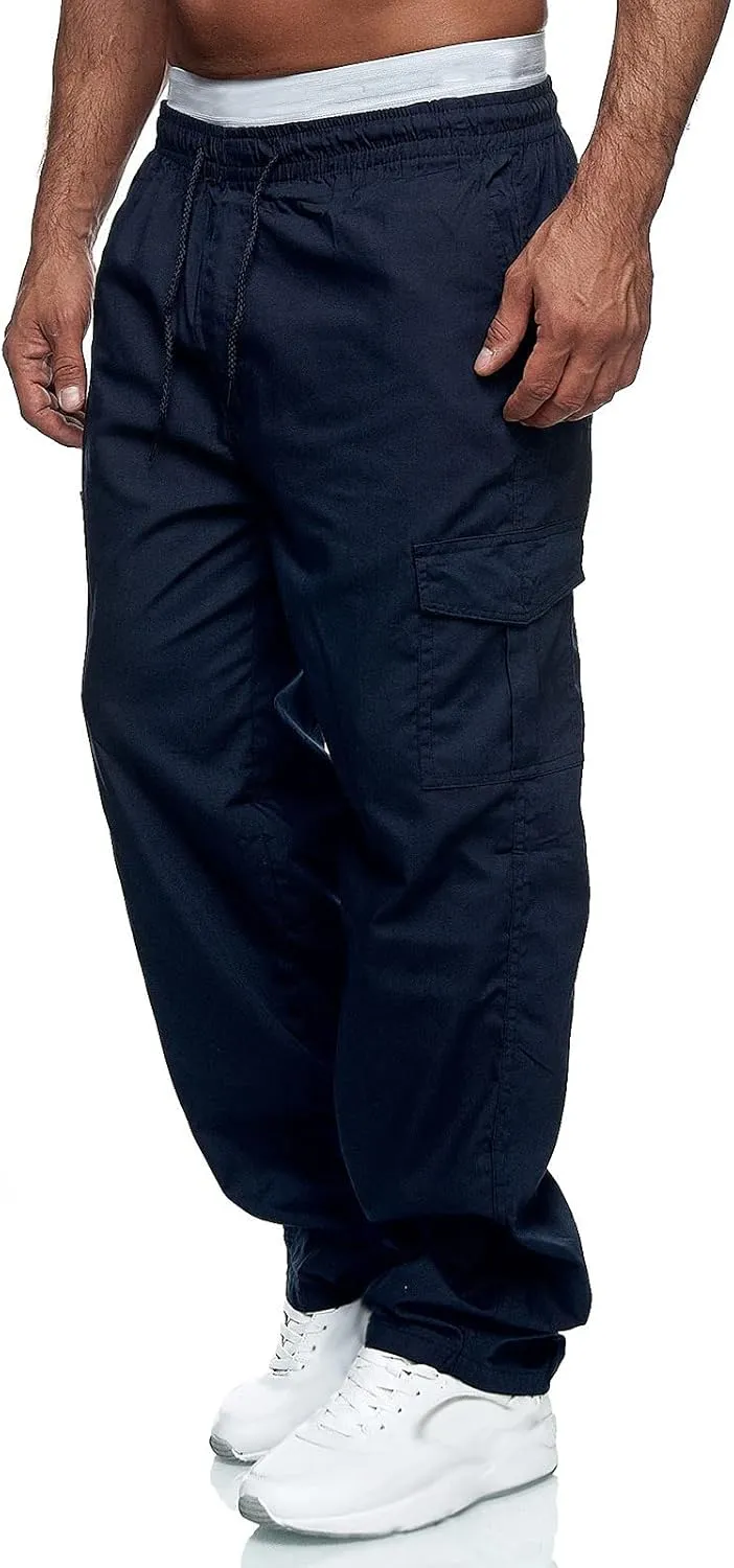 Cargo Pants for Men BaggyMens Cargo Sweatpants with PocketsLounge Pants Elastic WaistTrousersFashion