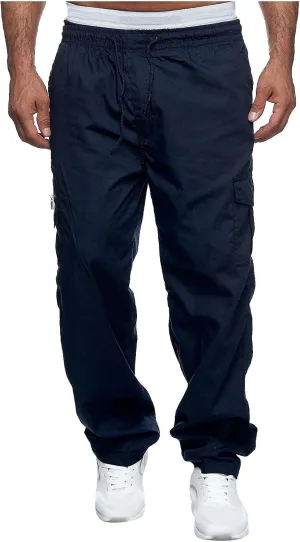 Cargo Pants for Men BaggyMens Cargo Sweatpants with PocketsLounge Pants Elastic WaistTrousersFashion