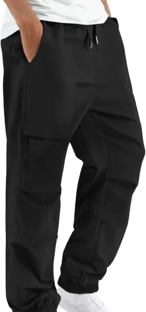 Cargo Pants for Men Big and Tall Vintage Parachuted Sweatpants Lightweight Outdoor Loose Casual Hiking Joggers with Pockets