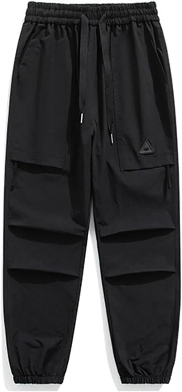 Cargo Pants for Men Big and Tall Vintage Parachuted Sweatpants Lightweight Outdoor Loose Casual Hiking Joggers with Pockets