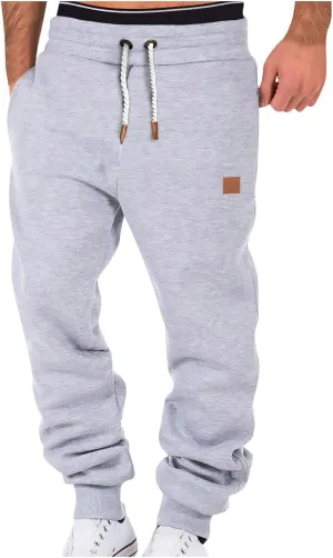 Cargo Pants for Men Casual Elastic Waist Pants Regular Fit Jogger Pants Outdoor Hiking Pants Gym Pants with Pockets