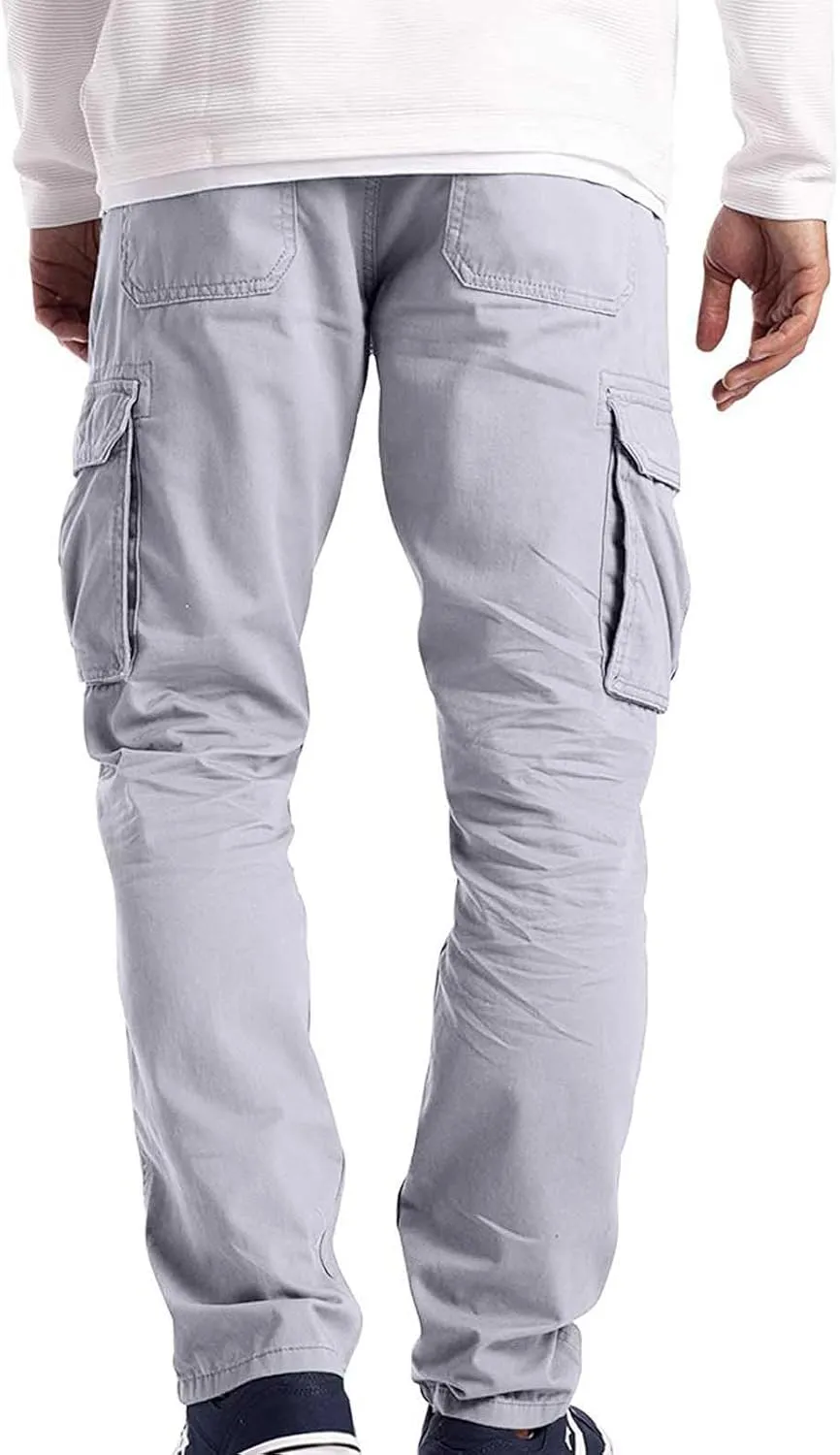 Cargo Pants for Men Slim Fit Straight Leg Stretch Lightweight Casual Travel Work Ripstop Tactical Hiking Cargo Pants