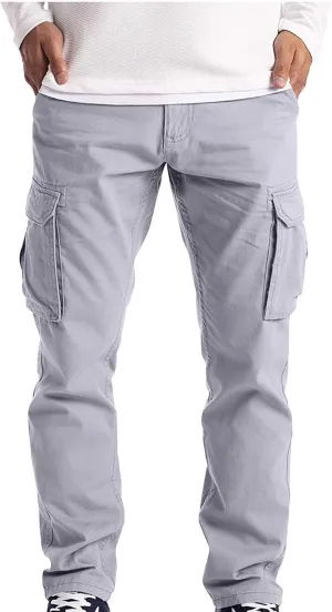 Cargo Pants for Men Slim Fit Straight Leg Stretch Lightweight Casual Travel Work Ripstop Tactical Hiking Cargo Pants