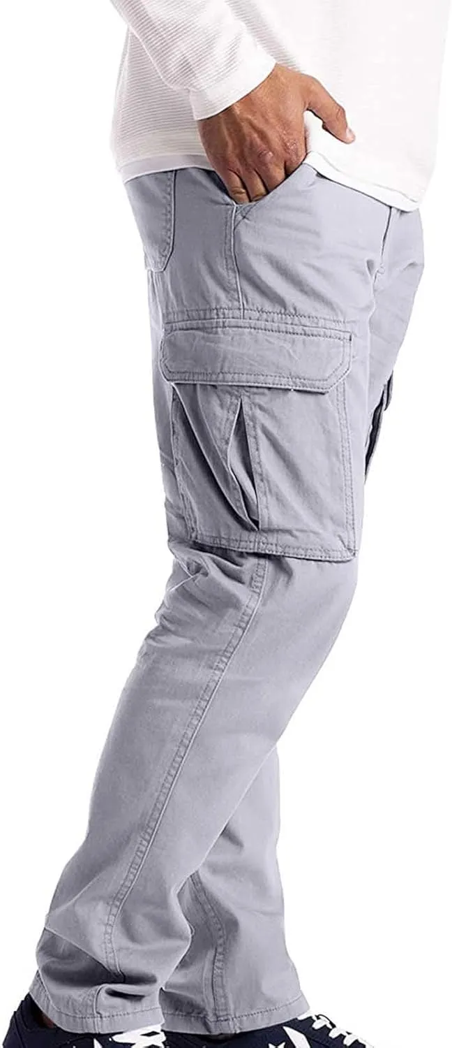 Cargo Pants for Men Slim Fit Straight Leg Stretch Lightweight Casual Travel Work Ripstop Tactical Hiking Cargo Pants