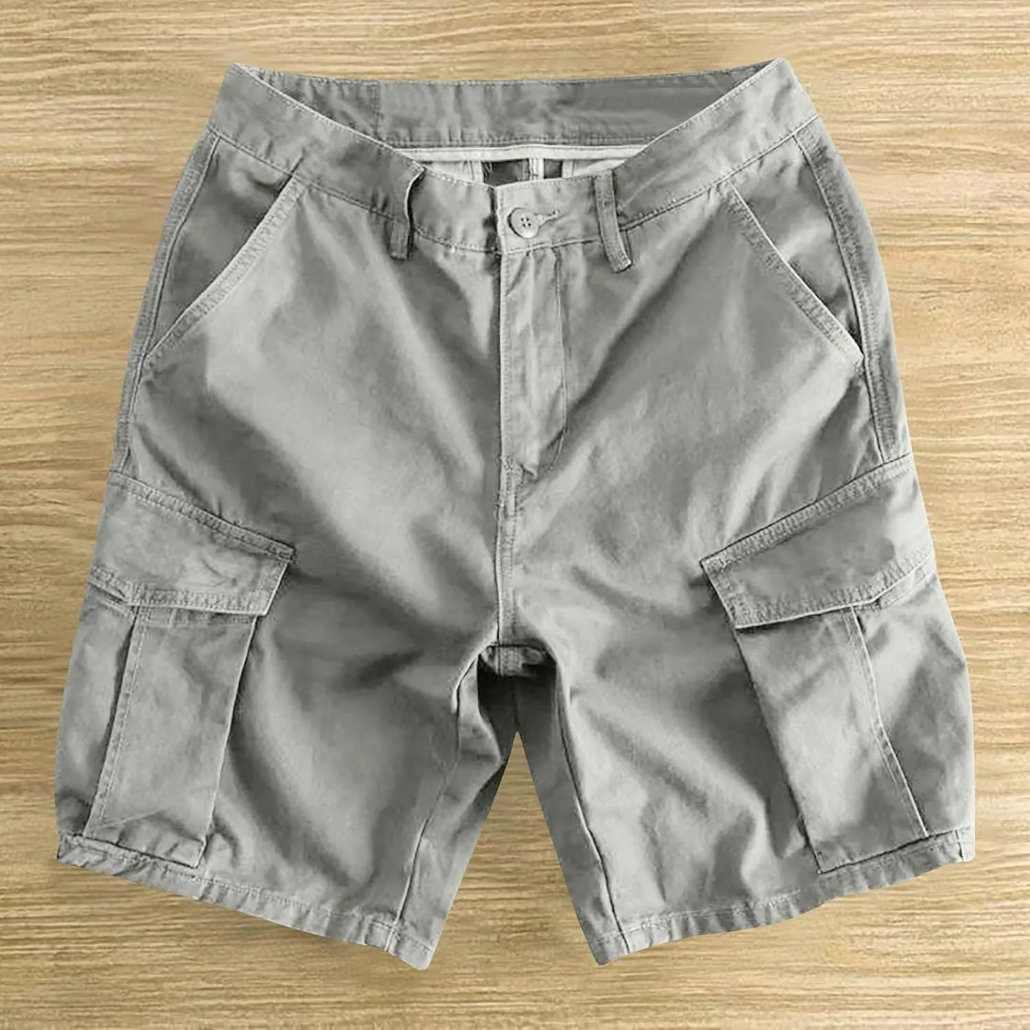 Cargo Shorts for Men 5 Inch Relaxed Fit Button-Fly Quick Dry Stretch Lightweight Tactical Wear Hiking with Multi Pockets