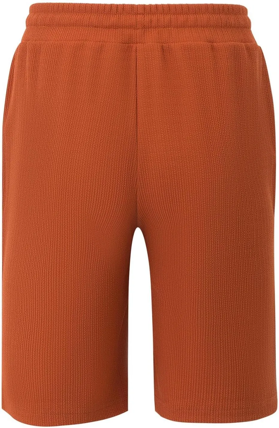 Cargo Shorts for Men Knee Length Lightweight Stretch Chino Short Pants Hiking Fishing Gym Gear Casual Elastic Waistband