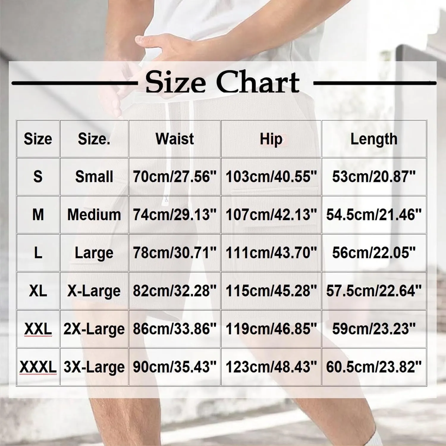 Cargo Shorts for Men Knee Length Lightweight Stretch Chino Short Pants Hiking Fishing Gym Gear Casual Elastic Waistband