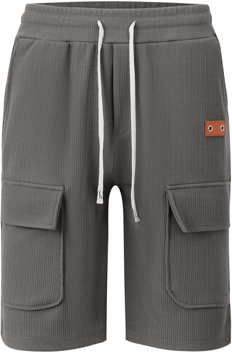 Cargo Shorts for Men Knee Length Lightweight Stretch Chino Short Pants Hiking Fishing Gym Gear Casual Elastic Waistband