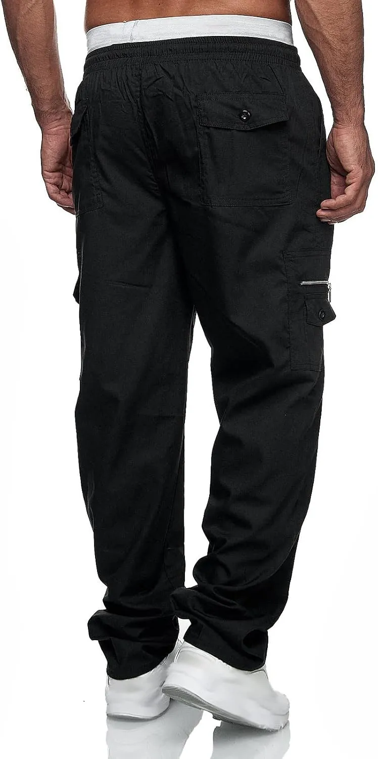 Cargos Pants MenBaggy Cargo PantsBig and Tall Cargo Pants Elastic WaistTrousers with Pockets